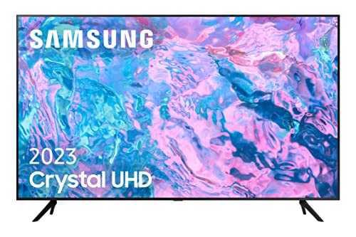 SAMSUNG TV Crystal UHD 2023 55CU7105 - Smart TV de 55", Procesador Crystal UHD, Gaming Hub, Q-Symphony, Diseño AirSlim y Contrast Enhancer con HDR10+