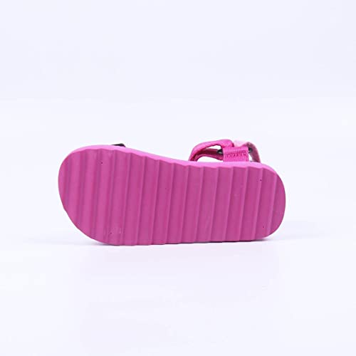 Sandalias de Minnie Mouse - Color Rosa - Talla 30 - Sandalias de Poliéster con Suela de EVA, Cierre de Velcro y Parche de Goma - Producto Original Diseñado en España