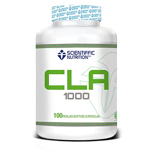 Scientiffic Nutrition - CLA, Ácido Linoleico Conjugado 1000mg, Ácido Graso Esencial que Ayuda al Control del Peso, a Reducir la Grasa y en la Definición Muscular - 100 Cápsulas.