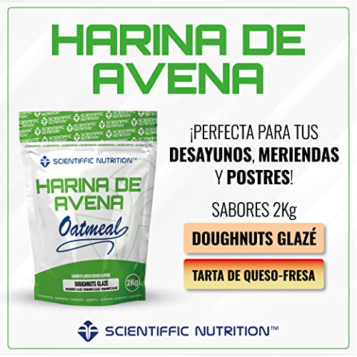 Scientiffic Nutrition - Harina de avena, Fuente de Proteínas, Baja en Azúcares, 100% Natural, Contribuye al Desarrollo de la Masa Muscular, Sabor Donut - 2 Kg