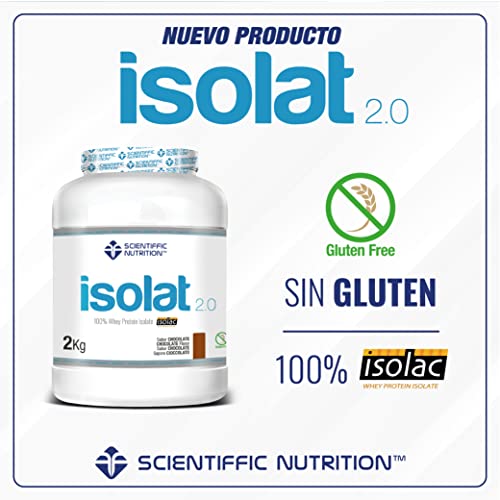 Scientiffic Nutrition - Isolat 2.0, Whey Protein, Suplemento de Proteina Aislada ISO con Lactasa, Proteina de Suero de Leche en Polvo - 908g, Cookies.