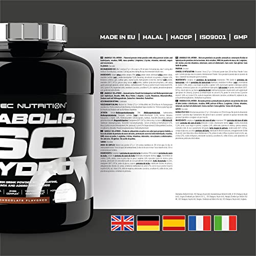 Scitec Nutrition Anabolic Iso + Hydro, Proteína de suero con creatina, HMB, maca y aminoácidos añadidos, 2350 g, Chocolate