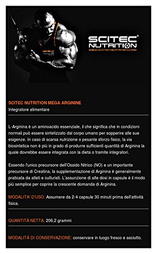 Scitec Nutrition Mega Arginine Aminoácidos - 140 Cápsulas