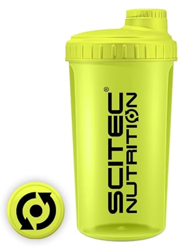 Scitec Nutrition Shaker, Batidora de proteínas, sin BPA, 700 ml, Neon Amarillo