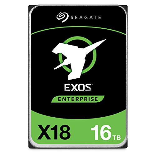 Seagate Exos X18 Enterprise, disco duro de 16 TB, CMR de 3,5 pulgadas, SATA de 6 GB/s, 7200 rpm, 512e, 4Kn FastFormat, baja latencia con almacenamiento en caché mejorado, número de modelo: