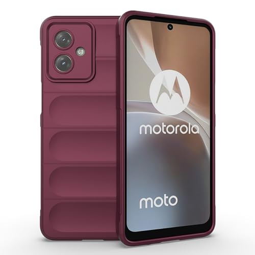 SEAHAI Funda para Motorola Moto G54 5G Estuche, [Diseño de Bolsa de Aire Anticaída] Robusto Carcasa de Suave Silicona Ligera PC + TPU Bumper Anti-caída Rubber Caso - Morado Oscuro
