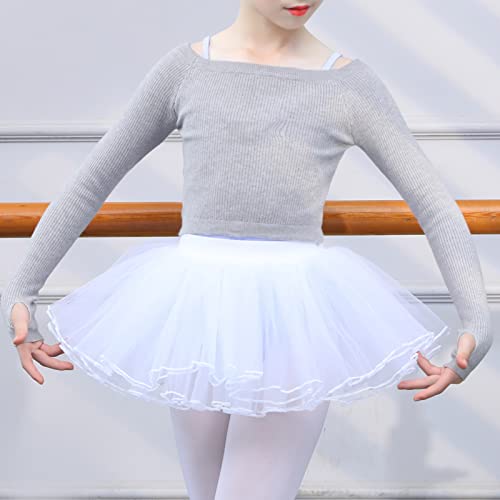SEAUR Chaqueta de ballet para niña, manga larga, chaqueta de ballet, gimnasia, yoga, chaqueta de punto, jersey de baile, 98-165 cm, 2-15 años, gris, XL