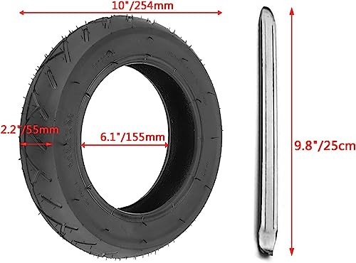 Sekepingo 10 x2.125 neumáticos de repuesto mangueras internas externas neumáticos de Goma antideslizantes duraderos neumáticos de rodillos de 10 pulgadas patinetes de gas inflables generales