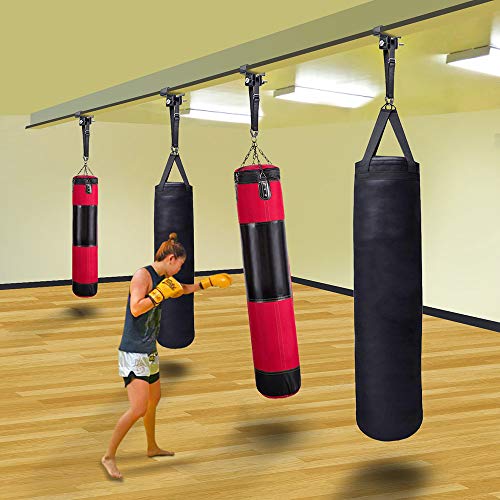 SELEWARE Gancho para saco de boxeo, soporte de acero resistente, soporte para colgar bolsas pesadas para entrenamiento de boxeo Muay Thai