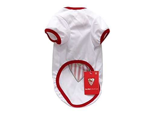 Sevilla, Camiseta para Mascotas Perro o Gato Talla XS Producto Oficial Sevilla Fútbol Club Poliéster Color Blanco (CyP Brands)