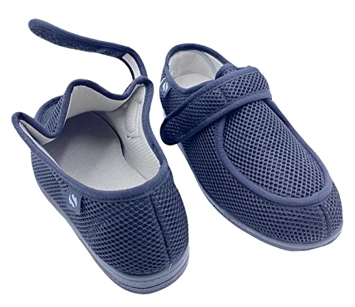 SEVILLA- Zapatillas de Mujer con Velcro - Ancho Especial para Pies Delicados - Suela Antideslizante - Tallas 36-48 (39, numeric_39)