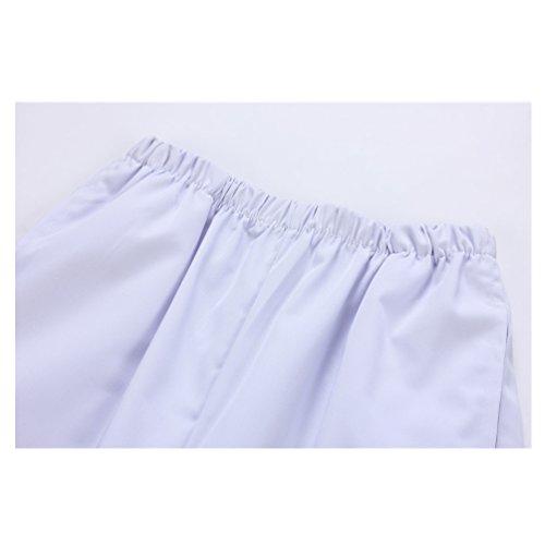 shane&shaina Pantalones de Trabajo Enfermera Doctor Largo párrafo Pantalones (Mujer-Blanco, S)