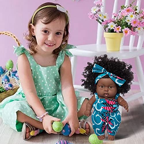 Shenrongtong Muñecas negras para niñas de 3 años | Muñeca de juguete para bebé,Muñecas de bebé lavables al aire real, muñeca bebé niña africana americana de 8 pulgadas para niños de 2 3 4 5 6 7 años