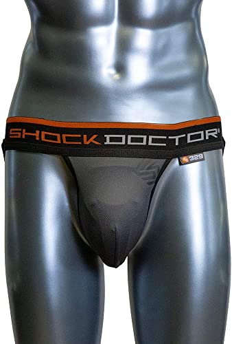 Shock Doctor Ultra Pro Coquilla Protectora con Suspensorio con Taza Carbón Flex, Hombre, Gris, S
