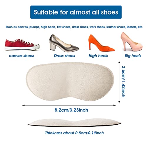 Sibba 4 pares de agarres de talón añaden volumen adicional plantillas de espalda para zapatos sueltos, almohadillas de cojín para zapatos antiampollas rellenos para zapatos que son demasiado grandes