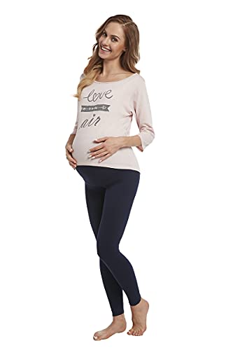 Sibinulo Mujer Leggins Premamá Maternidad Largos algodón Deporte Embarazo Pantalones Embarazadas Ropa Pantalones de Yoga para Embarazadas Azul Marino S Lote de 3