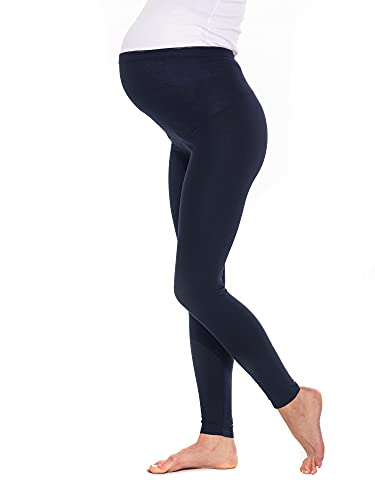 Sibinulo Mujer Leggins Premamá Maternidad Largos algodón Deporte Embarazo Pantalones Embarazadas Ropa Pantalones de Yoga para Embarazadas Azul Marino S Lote de 3