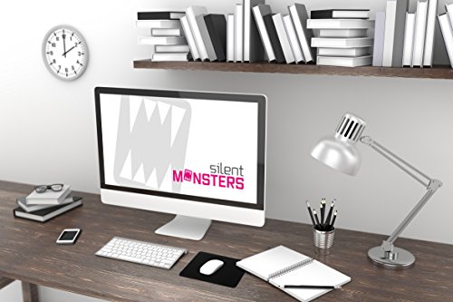 Silent Monsters Alfombrilla ratón Ordenador tamaño S (25 x 20 cm), Color Negro, Adecuado para ratón Ordenador de Oficina y para Gaming