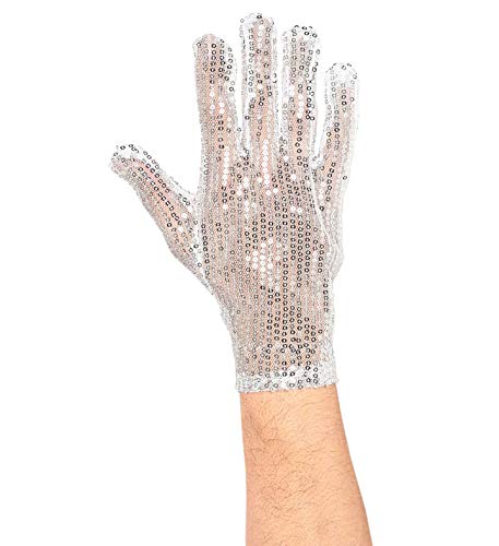 "SILVER SEQUIN GLOVE" - (One Size Fits Most Adult)