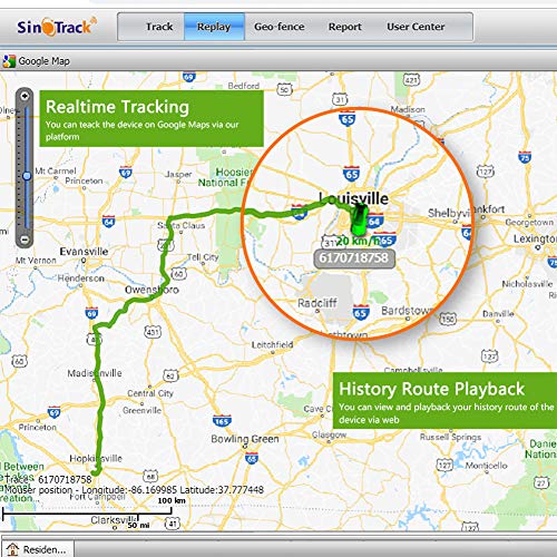 SINOTRACK Rastreador GPS para vehículos, localizador GPS, Mini Dispositivo de ubicación en Tiempo Real, Dispositivo de rastreo GPS Impermeable para automóviles y Motocicletas para Camiones y Taxis