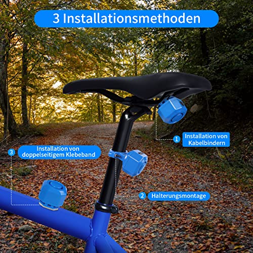 Sistema de alarma de bicicleta con mando a distancia inalámbrico para bicicleta - USB-C resistente al agua antirrobo - Vibración antirrobo Scooter bicicleta alarma