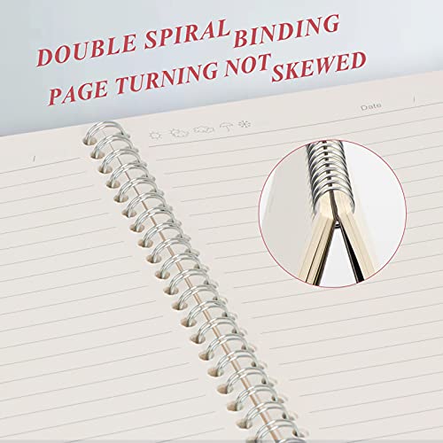 Skycase A5 Spiral Notebook, 4 Pack Hardcover 21.1 x 14.5 cm Notebook Ruled Lined Journal Notebook 80 Sheets(160 Pages)/Per Pack for Student Office School Supplies