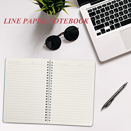 Skycase A5 Spiral Notebook, 4 Pack Hardcover 21.1 x 14.5 cm Notebook Ruled Lined Journal Notebook 80 Sheets(160 Pages)/Per Pack for Student Office School Supplies