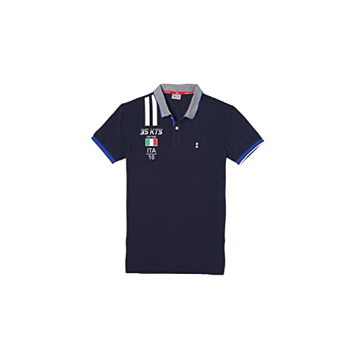 Slam E68 Camisa de Polo, Navy, L para Hombre