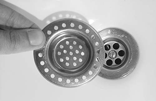 S&M Rejilla acero inoxidable para desagüe de fregadero de cocina y/o baño Ø65 x 40 mm