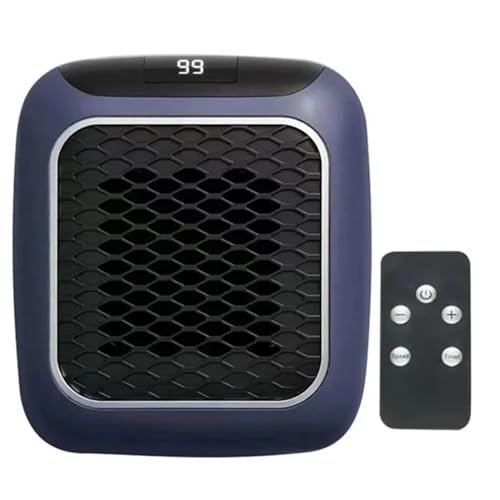 Smart Thermostat Heater With Remote Control, Mini Portable Plug In Space Heater Wall Outlet, Equi Warm Pro Plug In Heater, Plug in Heater With Remote Control (Blue,US)