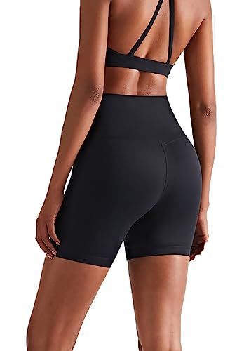 Smatstyle Pantalones Cortos Deportivos Fitness para Mujer Pantalones Cortos de para Mujer Leggings Yoga Pantalones Aptitud Shorts (Medium, Negro)