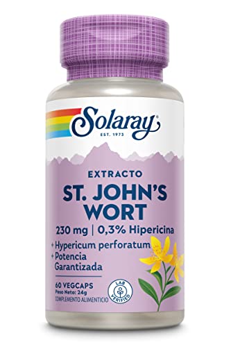 Solaray St. John's Wort - Complemento alimenticio, Potencia garantizada, extracto 233 mg