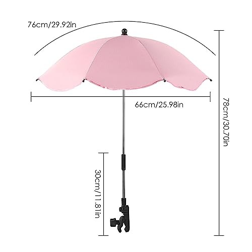 Sombrilla Carrito Bebe Universal | Portátil Parasol Impermeable Carro Bebe | Paraguas para Cochecito con Abrazadera Ajustable | Protección UV en El Cochecito Paraguas Acoplable