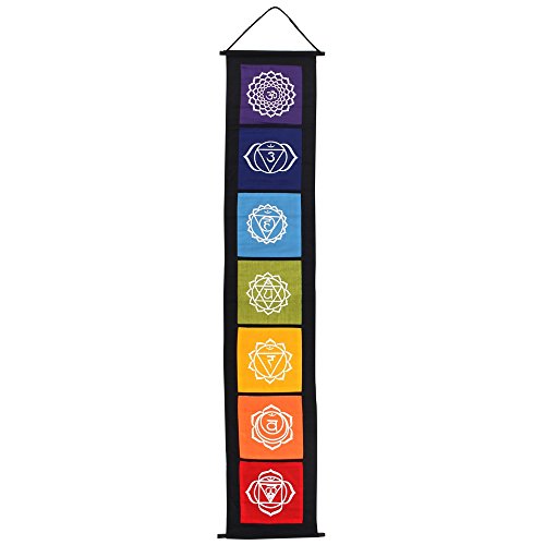 Something Different Colorido Chakra símbolo Colgante Tela Banner