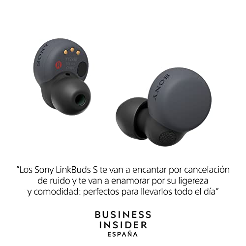 Sony LinkBuds S - Auriculares True Wireless con Noise Cancelling, Ultraligeros para llevarlos cómodamente todo el día, Calidad de llamada cristalina, Hasta 20 H de batería con estuche de carga, Negro
