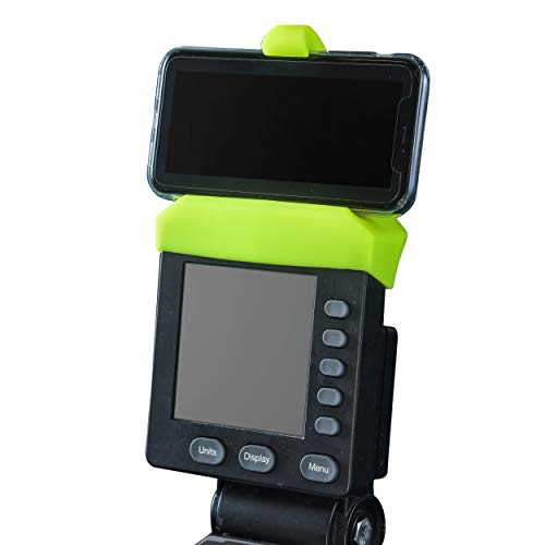Soporte de teléfono Hecho para máquina de Remo Compatible con PM5 monitores, Rower, SkiErg y BikeErg PM5 - Productos de Fitness de Silicona, Amarillo