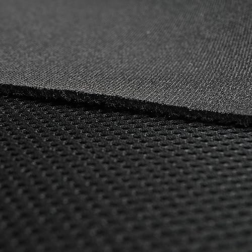 Space Mesh - tejido espaciador/tejido de malla 3D - acolchado para mochilas y cinturones - transpirable y de secado rápido - negro - por metro