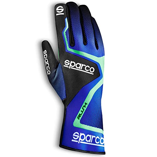Sparco S00255609bxvf, Guantes Racing Unisex Adulto, Azul/negro, 9