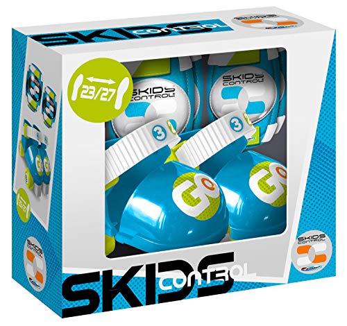 STAMP-Set Rollers + E/K Pads Blue Skids Control, Taille 23-27 Roller, Color Azul, (JS680035)