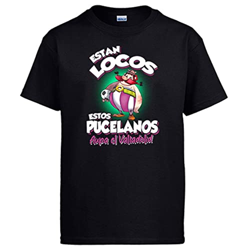 stampats Camiseta Parodia de Obelis para Aficionados al fútbol de Valladolid - Negro, 9-11 años