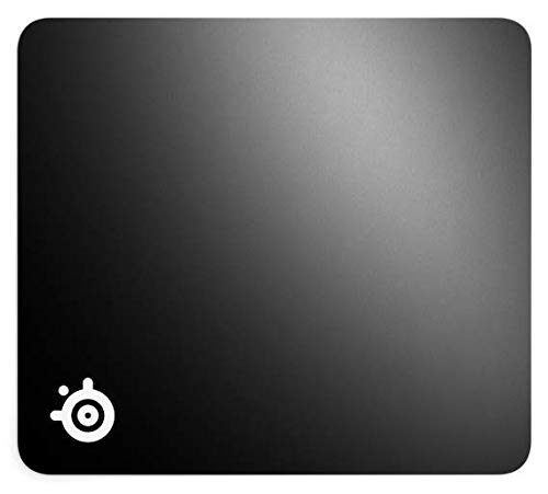 SteelSeries QcK+ - Alfombrilla de ratón para juegos - Base de tela antideslizante con respaldo de goma - Negro (450 mm x 400 mm x 2 mm) | Largo