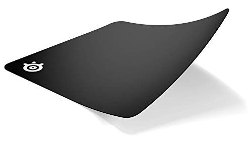SteelSeries QcK+ - Alfombrilla de ratón para juegos - Base de tela antideslizante con respaldo de goma - Negro (450 mm x 400 mm x 2 mm) | Largo