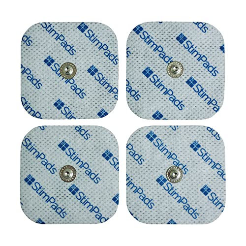 StimPads Electrodos EMS • Compatible con dispositivos Compex • 4 electrodos de repuesto 50 x 50 mm con 3,75 mm Easy Snap • Dispositivo médico certificado de Motron NV