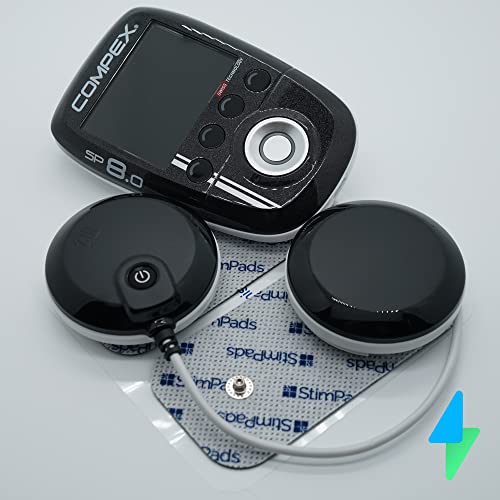 StimPads Electrodos EMS compatibles con dispositivos Compex • Mix 12 paquetes de 50 x 50 y 50 x 100 mm con un solo 3,75 mm Easy Snap • Dispositivo médico certificado de Motron NV