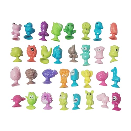 STOBOK Muñecas de Succión Muñecas de Animales Juguete Playset: 24Pcs Muñeco de Plástico Muñeca de Animales con Ventosa Dibujos Animados Monster Succión Juguete para Fiesta Favores Estilo