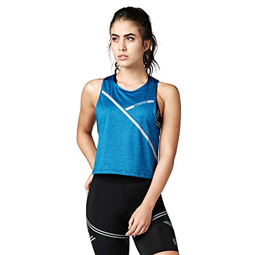 STRONG by Zumba Strong ID Active Haut de Sport Femme Fitness d'Entraînement Athletic Tank Top Tanque SbZ, Blue A, Small para Mujer