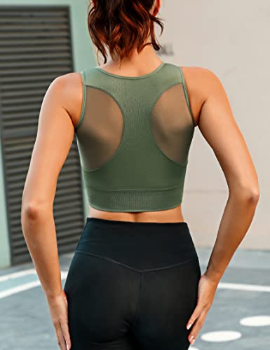 Sumeyuyu Sujetador Deportivo, Mujer Sujetador Almohadilla Desmontable para Yoga Gimnasia Diario Amortiguación Sin Costuras Sólo Sujetador