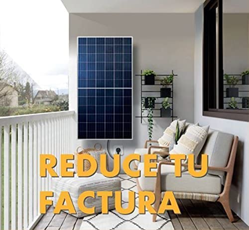 SunneSolar Kit Panel Solar Monocristalino Plug&Play 405W + Micro Inversor Enphase + 3mt Cableado Preparado para instalarlo en tu terraza o balcón