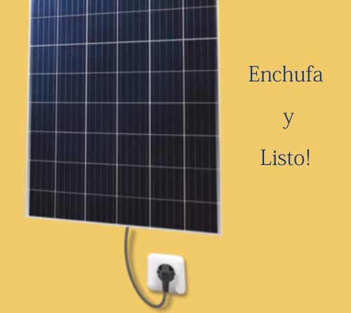 SunneSolar Kit Panel Solar Monocristalino Plug&Play 405W + Micro Inversor Enphase + 3mt Cableado Preparado para instalarlo en tu terraza o balcón