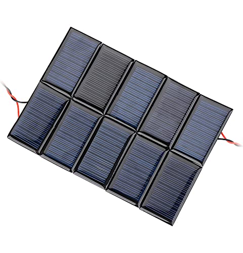 SUNYIMA 10piezas de 5V 30mA mini células solares para energía solar micro módulo solar DIY juguetes eléctricos materiales fotovoltaicos Solar DIY System Kits (5 V 30 mA 53 mm x 30 mm)